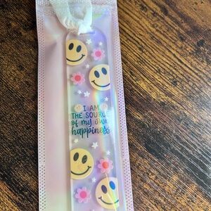 Smiley Face Bookmark with Inspirational Quote